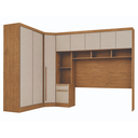 Ver imagem 2 de Guarda-Roupa Modulado Casal 3 Peças com 2 Portas de Correr, 7 de Bater e 3 Gavetas Infinity Marrom/Cedro/Duna