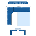 Ver imagem 4 de Guarda-Roupa Modulado Casal 3 Peças com 2 Portas de Correr, 7 de Bater e 3 Gavetas Infinity Marrom/Cedro/Duna