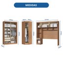 Ver imagem 3 de Guarda-Roupa Modulado Casal 3 Peças com 2 Portas de Correr, 7 de Bater e 3 Gavetas Infinity Marrom/Cedro/Duna