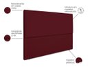 Ver imagem 2 de Cabeceira Cama Box Orgânica King 195cm Luna Suede C/frame Vinho