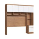 Ver imagem 3 de Guarda-Roupa Modulado Casal 10 Portas 3 Gavetas Marrom/Cedro/Branco