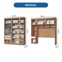 Ver mais imagens de Guarda-Roupa Modulado Casal 10 Portas 3 Gavetas Marrom/Cedro/Branco