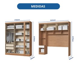 Guarda-roupa Modulado Casal 10 Portas 3 Gavetas - 8