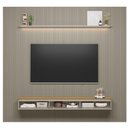 Ver imagem 5 de Painel Ripado para TV até 80 Polegadas com LED MDF 297CMX250CM Modular Cinza Tauari/Gris Fosco