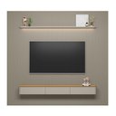 Ver imagem 3 de Painel Ripado para TV até 80 Polegadas com LED MDF 297CMX250CM Modular Cinza Tauari/Gris Fosco