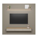 Ver imagem 2 de Painel Ripado para TV até 80 Polegadas com LED MDF 297cmx250cm Modular Cinza Tauari/Gris Fosco