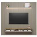 Ver imagem 4 de Painel Ripado para TV até 80 Polegadas com LED MDF 297cmx250cm Modular Cinza Tauari/Gris Fosco
