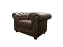 Ver imagem 2 de Poltrona Chesterfield de Couro Marrom Bicolor - Mempra Design