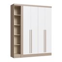 Ver imagem 3 de Guarda-Roupa Modulado Casal 10 Portas 3 Gavetas Branco/Duna