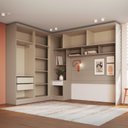 Ver imagem 5 de Guarda-Roupa Modulado Casal 10 Portas 3 Gavetas Branco/Duna