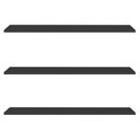 Ver imagem 1 de Prateleira Flutuante para Sala Kit 3 com Suporte Invisível 91cm Yara Preto - Lumil Lumil Móveis