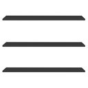 Ver imagem 1 de Prateleira Flutuante para Sala Kit 3 com Suporte Invisível 91cm Yara Preto - Lumil Lumil Móveis