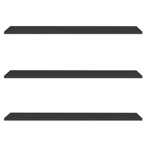 Prateleira Flutuante para Sala Kit 3 com Suporte Invisível 91cm Yara Preto - Lumil Lumil Móveis