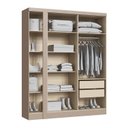 Ver mais imagens de Guarda-Roupa Modulado Casal 10 Portas 3 Gavetas Marrom/Duna
