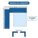 Ver imagem 5 de Guarda-Roupa Modulado Casal 10 Portas 3 Gavetas Marrom/Duna