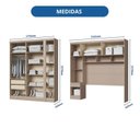 Ver imagem 4 de Guarda-Roupa Modulado Casal 10 Portas 3 Gavetas Marrom/Duna