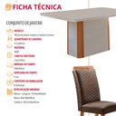 Ver imagem 7 de Mesa de Jantar Isadora 180cm Tampo MDF Vidro Canto Copo com 6 Cadeiras Lorena