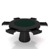 Conjunto Mesa de Jogos Carteado Bellagio Tampo Reversível e 6 Cadeiras Madeira Poker Base Cone Pu Ca - 2