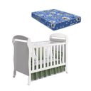Ver imagem 2 de Berço Americano 2 em 1 Danny Vira Sofazinho Infantil Branco Fosco com Colchão Quarto de Bebê - Reller