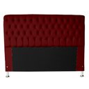 Ver imagem 2 de Cabeceira e Recamier Iza para Cama Box Casal Queen 1.60 - Suede - Sv Decor: Marsala
