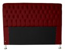Ver imagem 2 de Cabeceira e Recamier Iza para Cama Box Casal Queen 1.60 - Suede - Sv Decor: Marsala