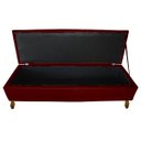 Ver imagem 4 de Cabeceira e Recamier Iza para Cama Box Casal Queen 1.60 - Suede - Sv Decor: Marsala