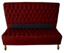 Ver imagem 1 de Cabeceira e Recamier Iza para Cama Box Casal Queen 1.60 - Suede - Sv Decor: Marsala
