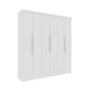Ver imagem 2 de Quarto Casal Completo Guarda-Roupa Munique Cama Mônaco e Cômoda Chicago Espresso Móveis Branco/Neve