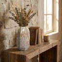 Ver imagem 2 de Vaso Decorativo Enfeite Casa Home&Co Cerâmica 30x20x20cm Bege