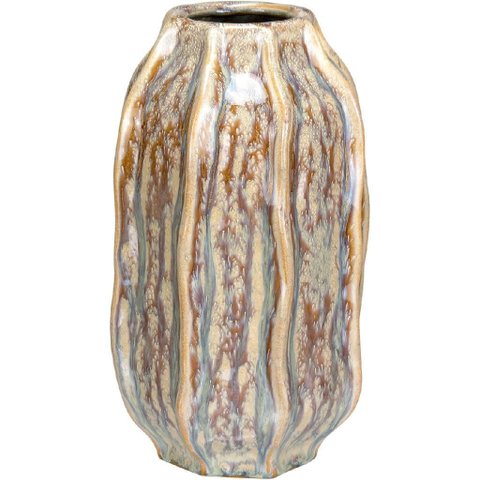 Vaso Decorativo Enfeite Casa Home&Co Cerâmica 30x20x20cm Bege