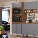 Ver imagem 3 de Cozinha Modulada 5 Peças Athena Freijó Cinza Megasul
