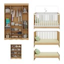 Ver imagem 5 de Quarto de Bebê Completo Berço Americano 3 em 1 Colchão Realeza Multimóveis Mp4603 Madeirado/