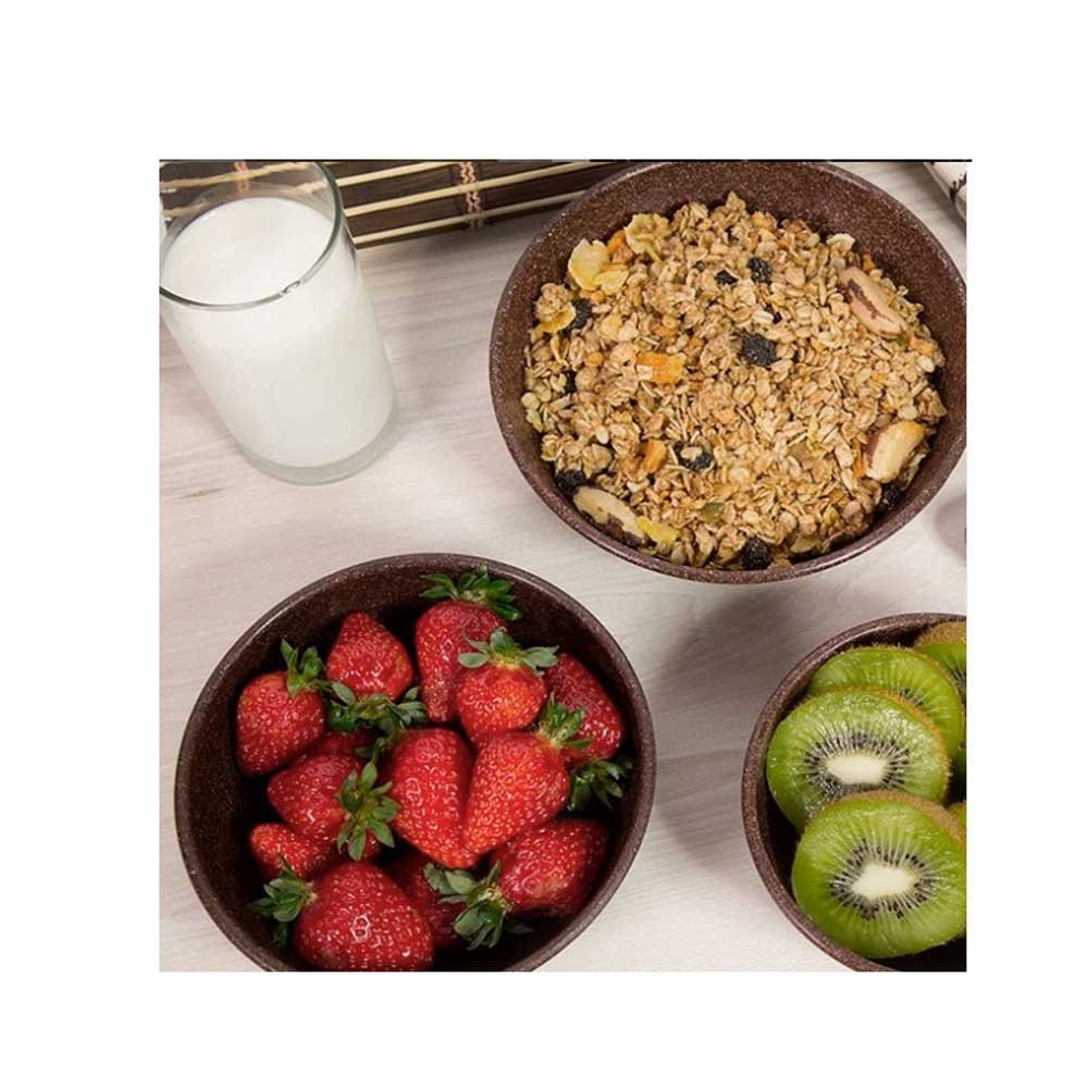 Tigela Bowl Cumbuca 500ml Salada Açai Sopa Marrom Bpa Free 6un - 4