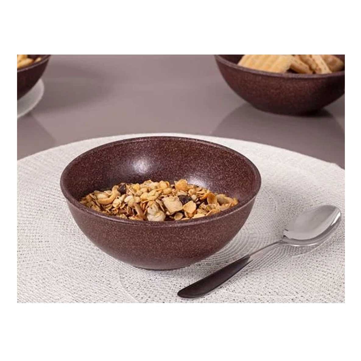 Tigela Bowl Cumbuca 500ml Salada Açai Sopa Marrom Bpa Free 6un - 3