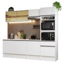 Ver imagem 3 de Armário de Cozinha Completa 240cm Branco Diamante Madesa 06
