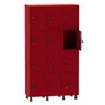 Roupeiro de Aço 3 Vãos 12 Portas com Fechadura Pandin 1,90 M Vermelho - 1
