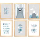 Ver imagem 6 de Quadro Infantil Urso 6 Un A4 Vidro e Pendurador