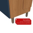 Ver imagem 4 de Cozinha Compacta Luna 7 Portas 3 Gavetas MDP 192,5cm Canela e Azul Profundo Kappesberg
