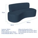 Ver imagem 2 de Sofá Curvo 3 Lugares Amsterdã 160cm Suede