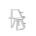 Ver imagem 5 de Conjunto Mesa de Jantar Juliette Preta 80cm com 2 Cadeiras Leda - Nude