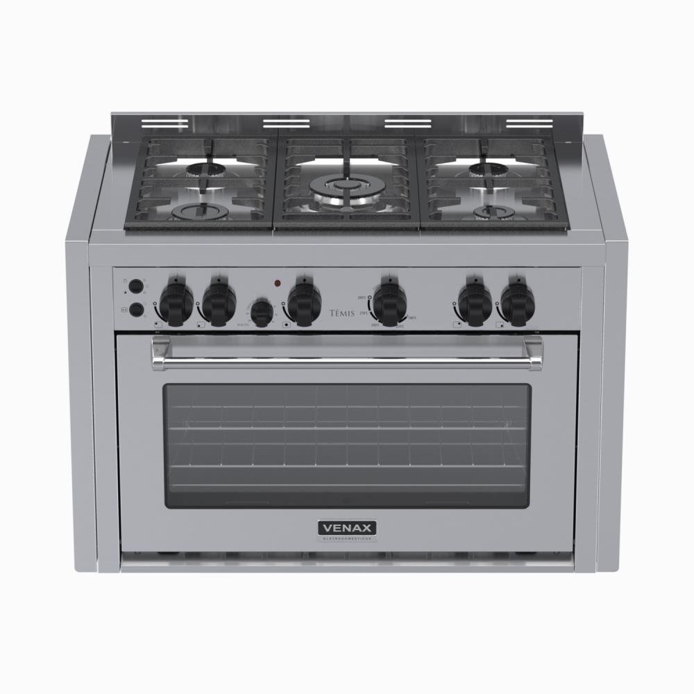 Fogao de Embutir 5 Bocas Venax Temis Inox Gas GLP 220 V