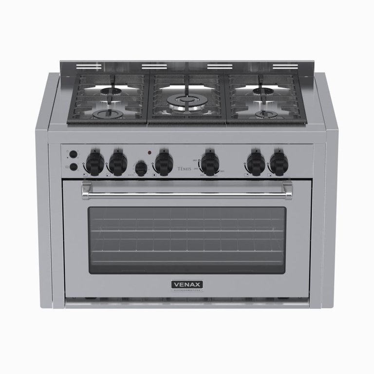 Fogao de Embutir 5 Bocas Venax Temis Inox Gas GLP 220 V