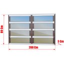 Ver imagem 2 de Basculante Alumínio 2 Seções 80 x 200 Elite V.Refl.Mix Corten Brimak