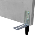 Ver imagem 3 de Cabeceira Estofada para Cama Box Casal Beatriz 140cm Suede Bege