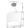 Lustre Pendente Cilíndrico Duplo Tecido 40x30cm Bivolt Café - 2