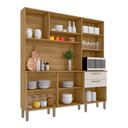 Ver imagem 3 de Armário de Cozinha Compacta 6 Portas e 2 Gavetas 180cm Dali Freijó/soft - Pallazio