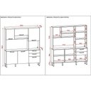 Ver imagem 4 de Armário de Cozinha Compacta 6 Portas e 2 Gavetas 180cm Dali Freijó/soft - Pallazio