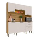 Ver imagem 1 de Armário de Cozinha Compacta 6 Portas e 2 Gavetas 180cm Dali Freijó/soft - Pallazio