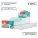 Ver imagem 6 de Bicama Infantil Sereia Menina com Colchões MDF Branco Cambel Móveis