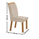 Ver imagem 3 de Mesa de Jantar Carolina Tampo 180cm MDF Vidro Canto Copo e 6 Cadeiras Athenas